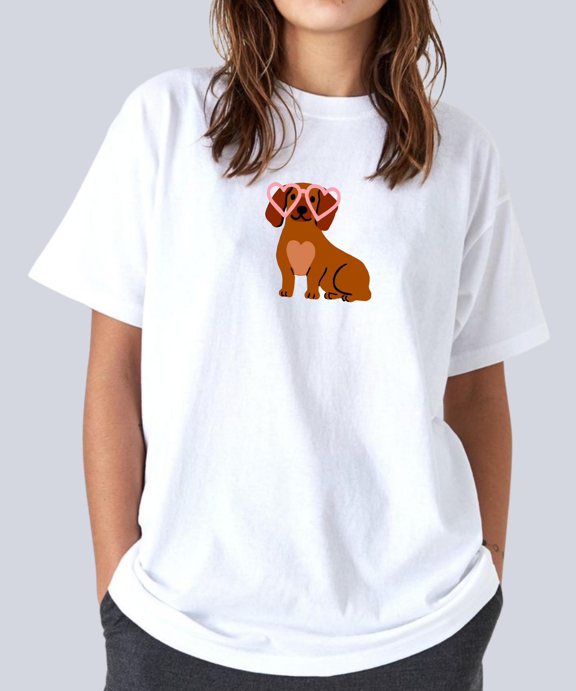 "Party (Pawty) Glasses Dachshund" T-Shirt