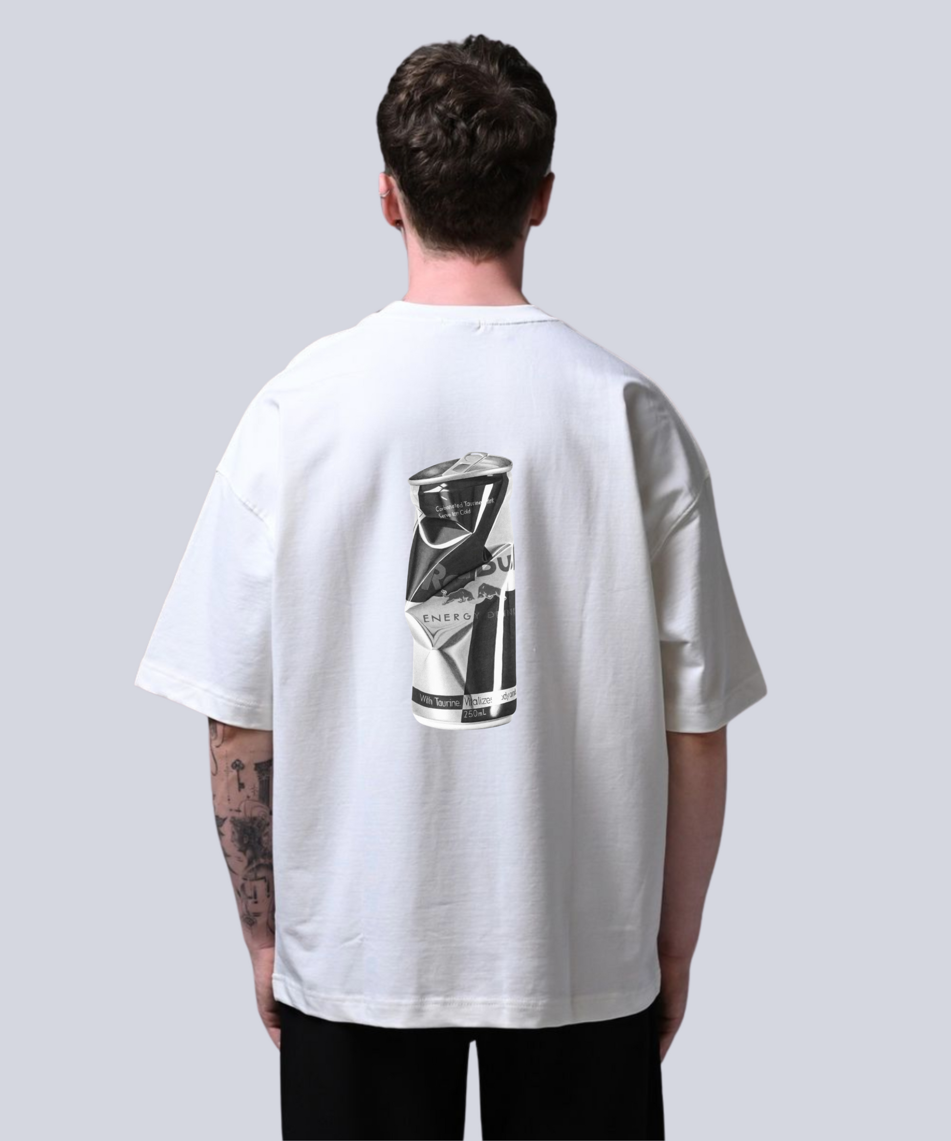 "Crumpled Can B&W" T-Shirt