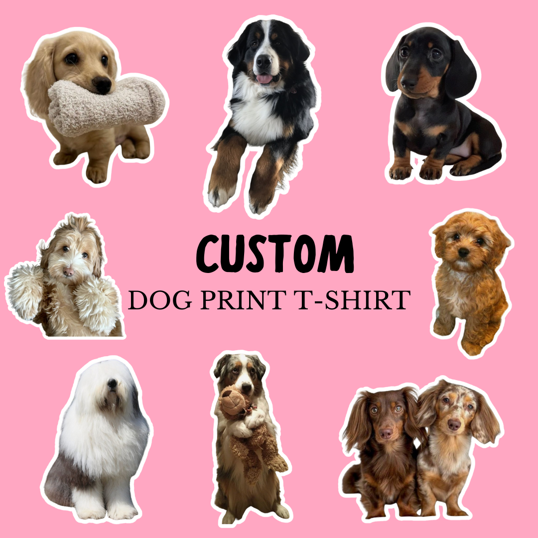 T-shirt with customized dog print