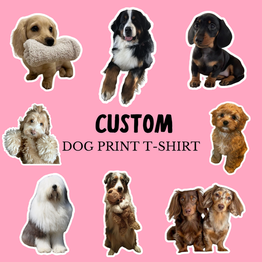 T-shirt with customized dog print