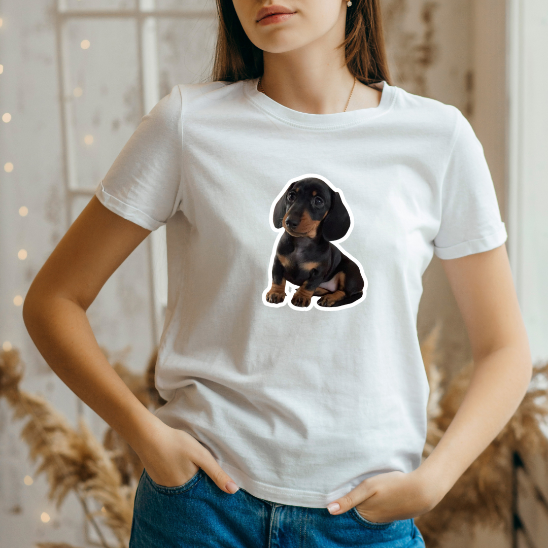T-shirt with customized dog print