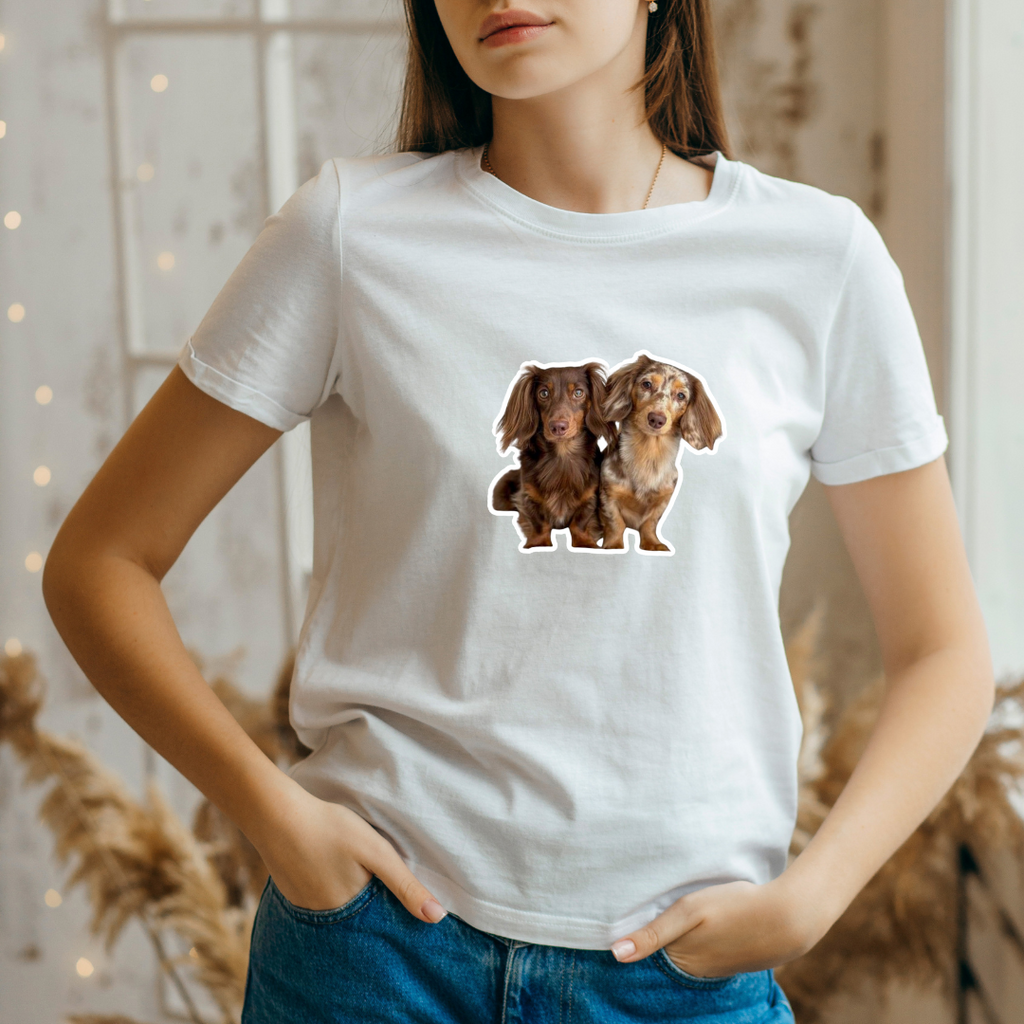 T-shirt with customized dog print
