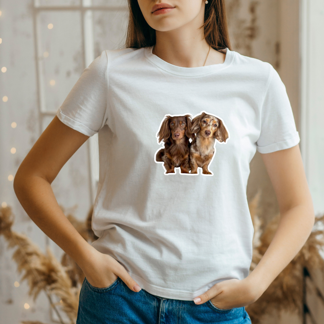 T-shirt with customized dog print